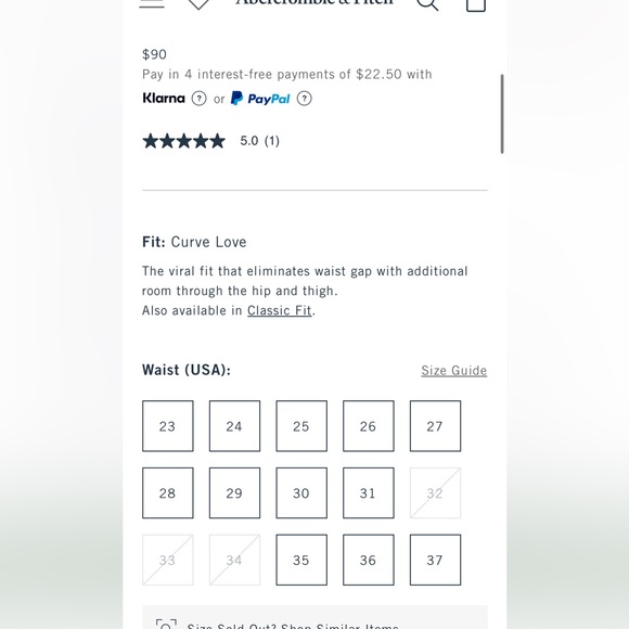 Abercrombie & Fitch Curve Love Ankle Straight Ultra High Rise jeans size 35 - Picture 4 of 7